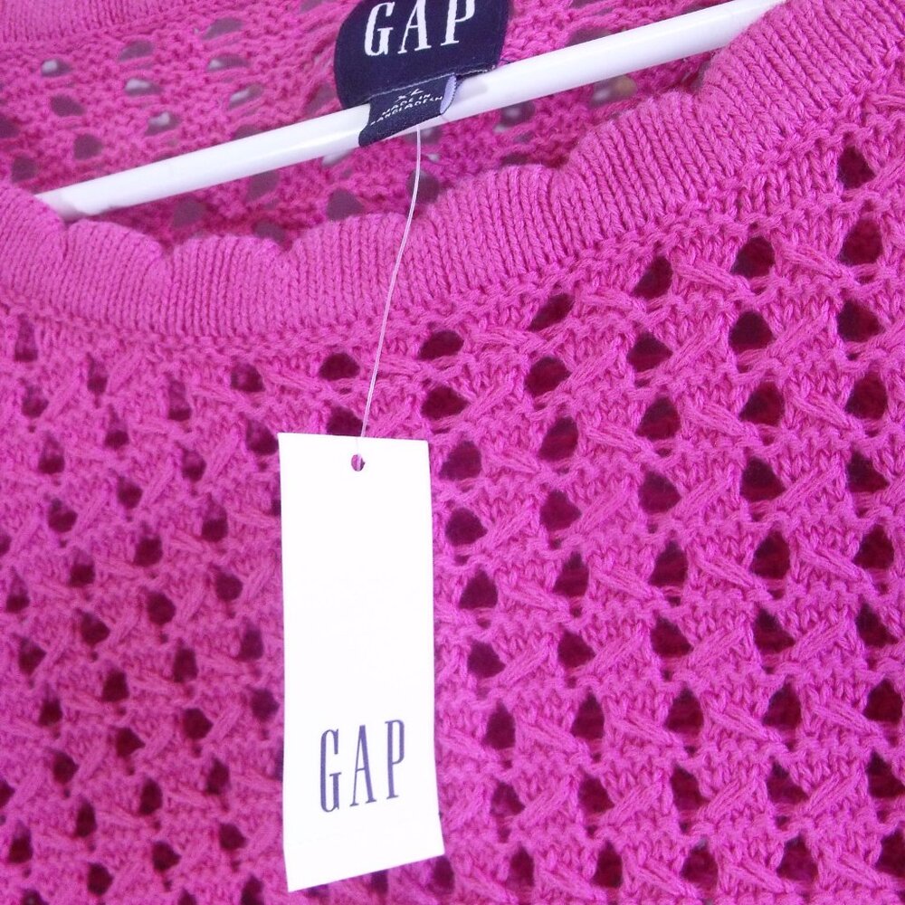 GAP Pink Knit Ruffle Top - Picture 5 of 5